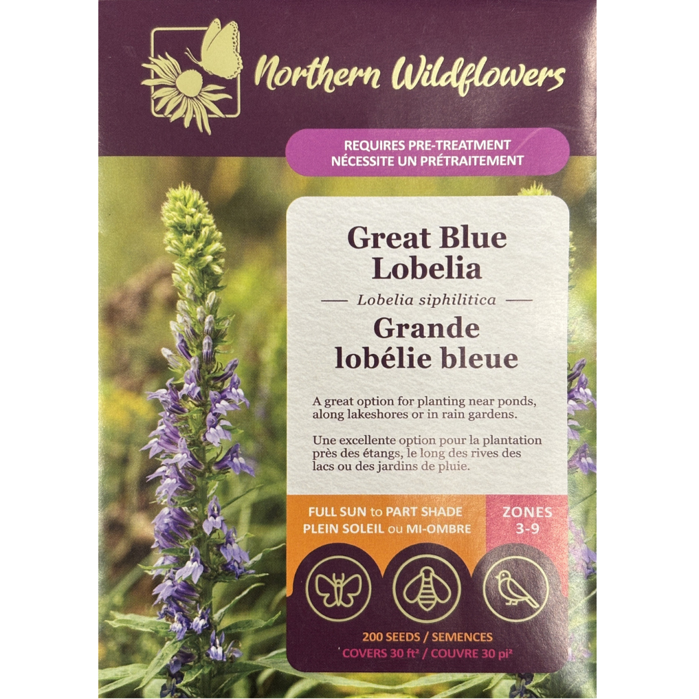 Northern Wildflowers Lobelia Great Blue Pkg.