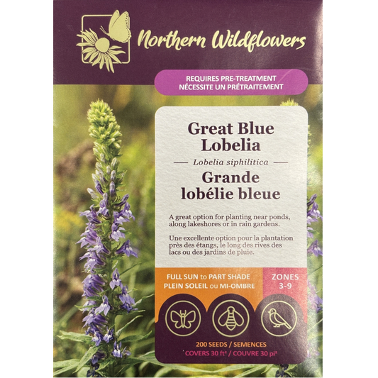 Northern Wildflowers Lobelia Great Blue Pkg.