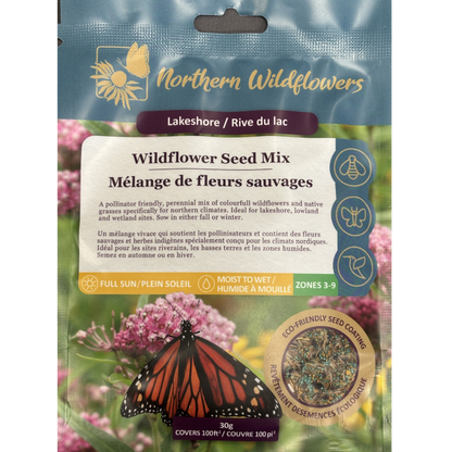 Northern Wildflowers Large Lakeshore Seed Mix 30g Pkg.