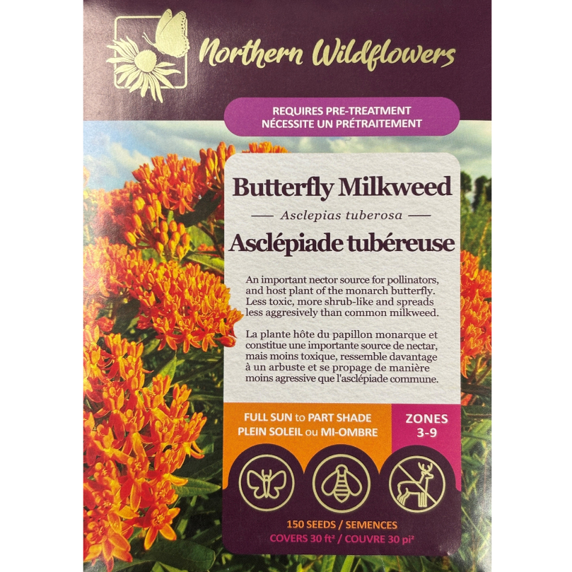 Northern Wildflowers Milkweed Butterfly Pkg.