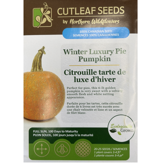 Northern Wildflowers Pumpkin Winter Luxury Pie Pkg.