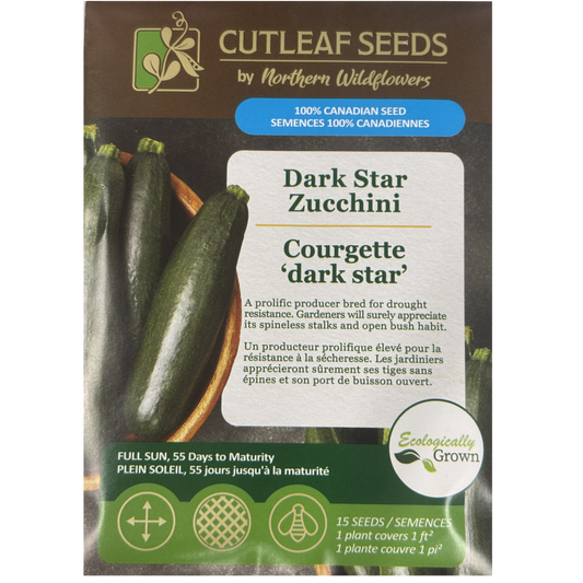 Northern Wildflowers Zucchini Dark Star Pkg.