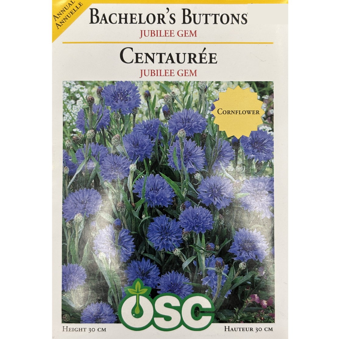 OSC Seeds Bachelor Buttons Jubilee Gem Pkg.