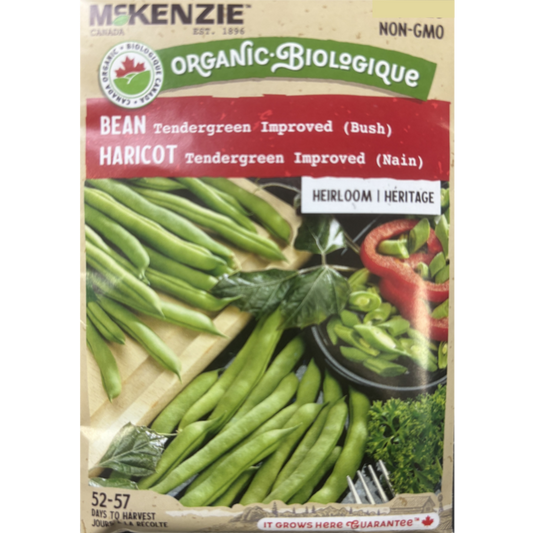 McKenzie Organic Seed Bean Tendergreen Improved Bush Pkg.