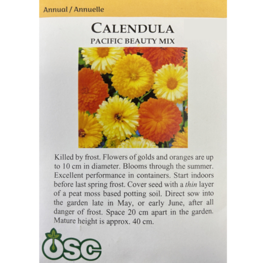 OSC Seeds Calendula Pacific Beauty Mix Pkg.