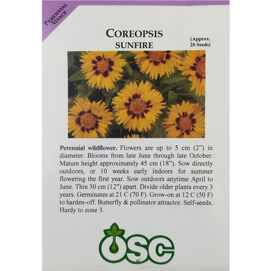 OSC Seeds Coreopsis Sunfire Pkg.