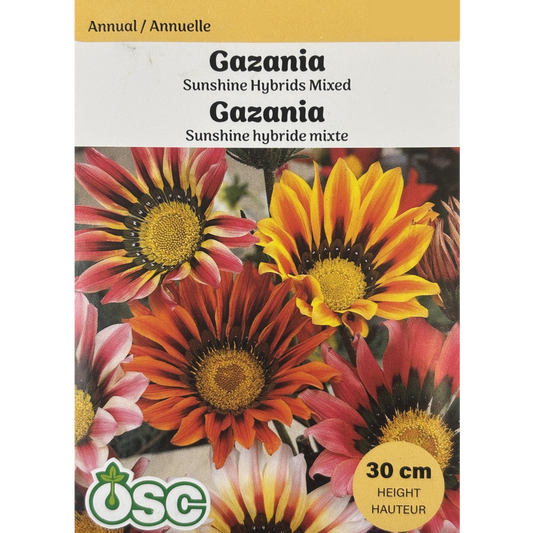 OSC Seeds Gazania Sunshine Hybrid Mixed Pkg.