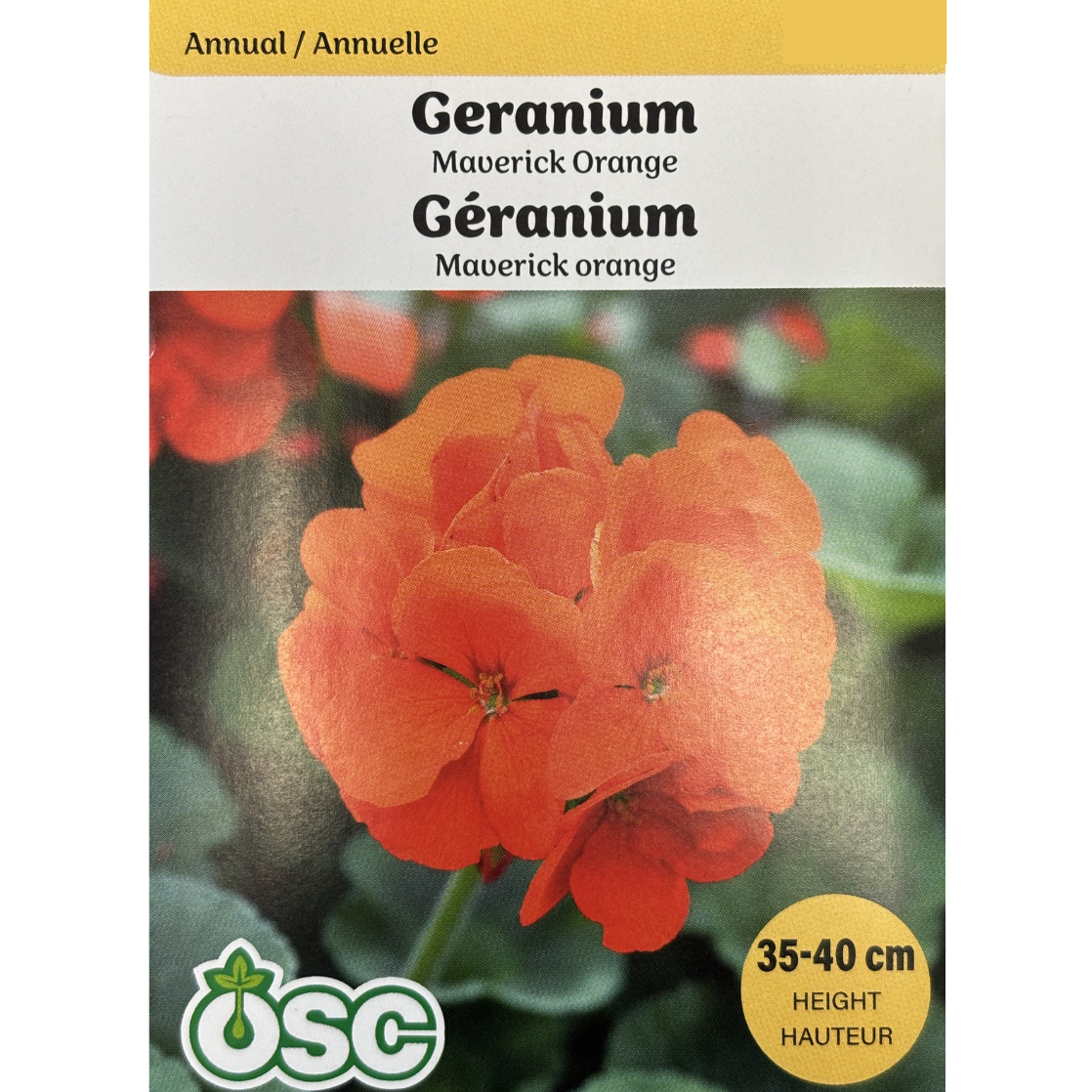 OSC Seeds Geranium Maverick Orange Pkg.