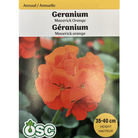 OSC Seeds Geranium Maverick Orange Pkg.