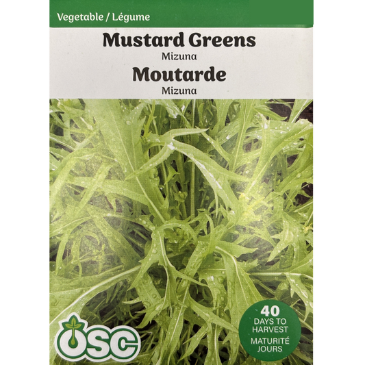 OSC Seeds Mustard Greens Mizuna Pkg.