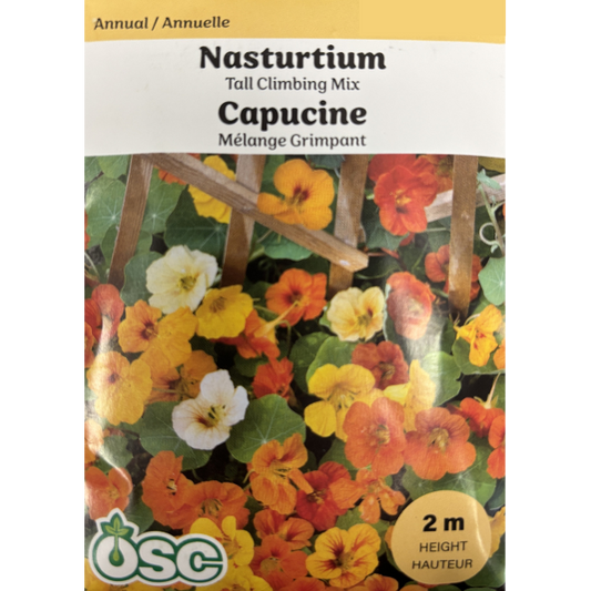 OSC Seeds Nasturtium Tall Climbing Mix Pkg.