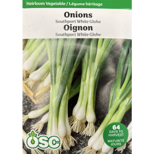 OSC Seeds Onion Southport White Globe Pkg.