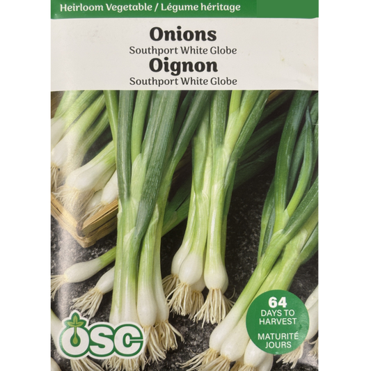 OSC Seeds Onion Southport White Globe Pkg.