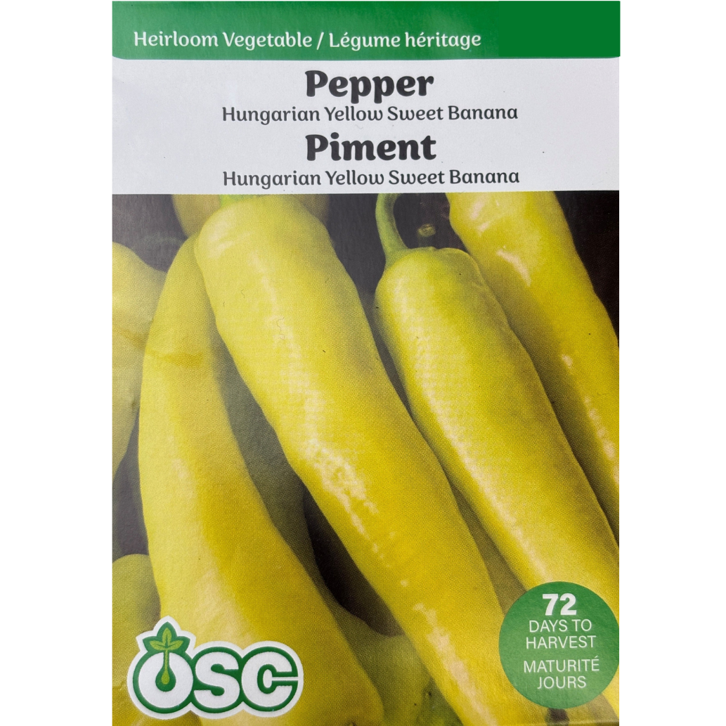 OSC Seeds Pepper Hungarian Yellow Banana Sweet Pkg.