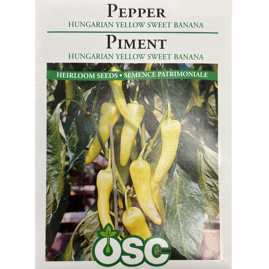 OSC Seeds Pepper Hungarian Yellow Banana Sweet Pkg.