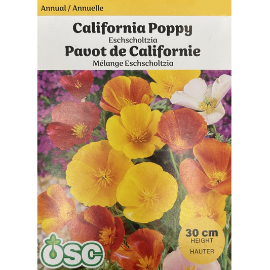 OSC Seeds Poppy California Eschscholtzia Pkg.