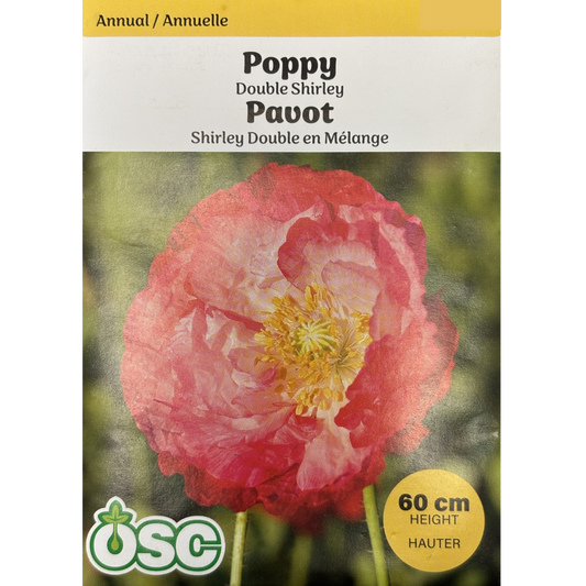 OSC Seeds Poppy Double Shirley Pkg.