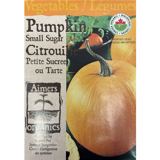 Aimers Organics Pumpkin Small Sugar Pkg.