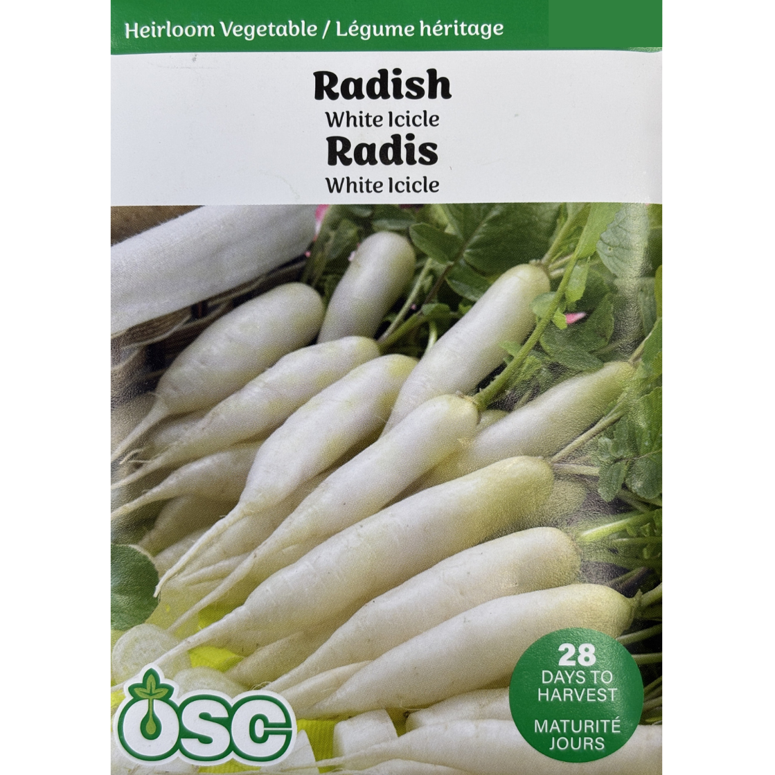 OSC Seeds Radish White Icicle Pkg.