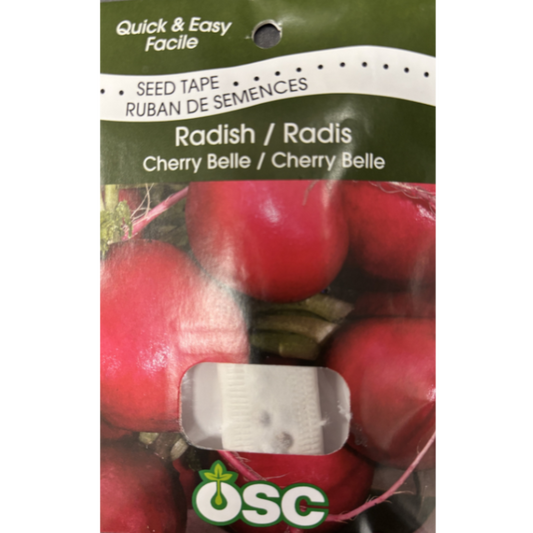 OSC Seed Tape Radish Cherry Belle Pkg.