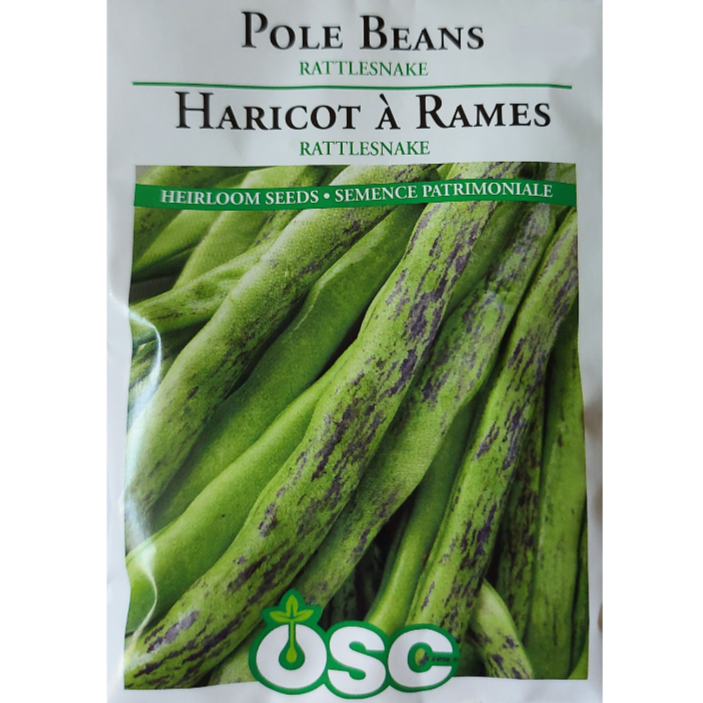 OSC Seeds Beans Pole Rattlesnake Pkg.