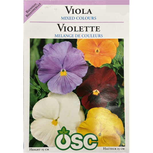 OSC Seeds Viola Mixed Colours Pkg.