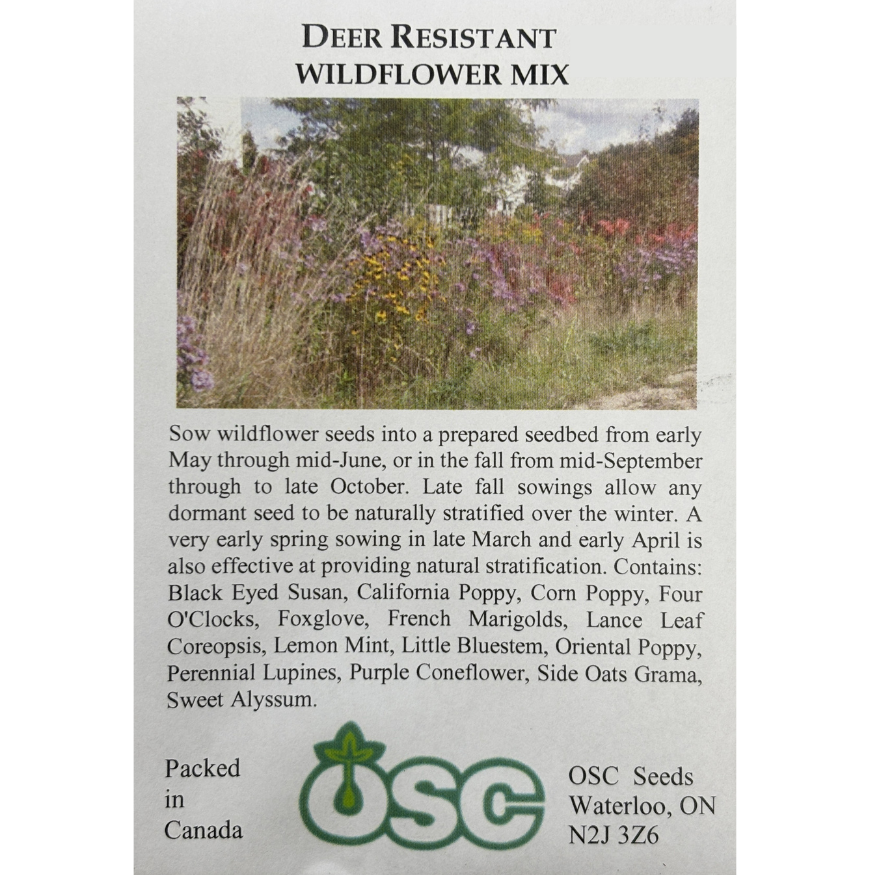 OSC Seeds Wildflower Mix Deer Resistant Pkg.