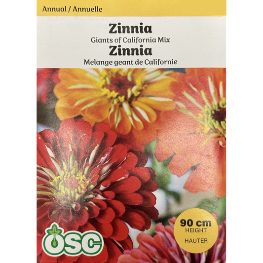 OSC Seeds Zinnia Giants of California Mixed Pkg.