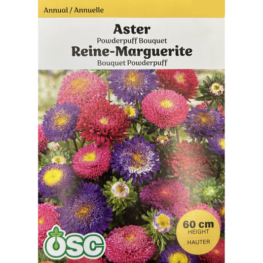 OSC Seeds Aster Powderpuff Bouquet Pkg.
