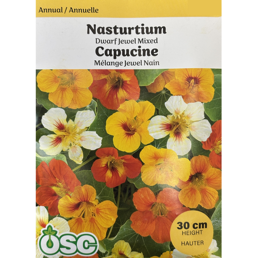 OSC Seeds Nasturtium Dwarf Jewel Mix