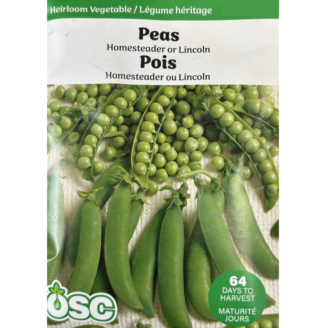 OSC Peas 'Homesteader/Lincoln'