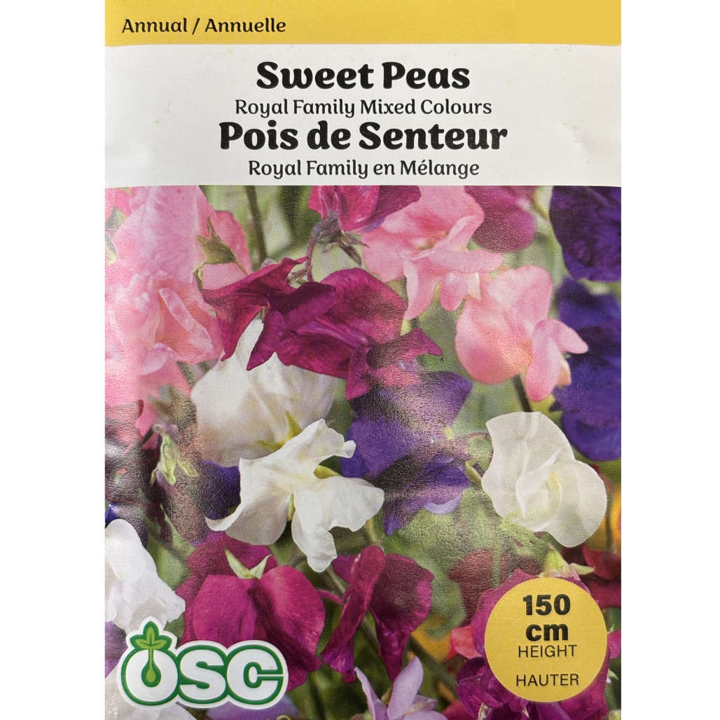 OSC Seeds Sweet Pea Royal Family Mixed Colours Pkg.
