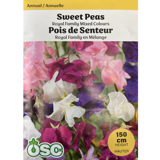 OSC Seeds Sweet Pea Royal Family Mixed Colours Pkg.