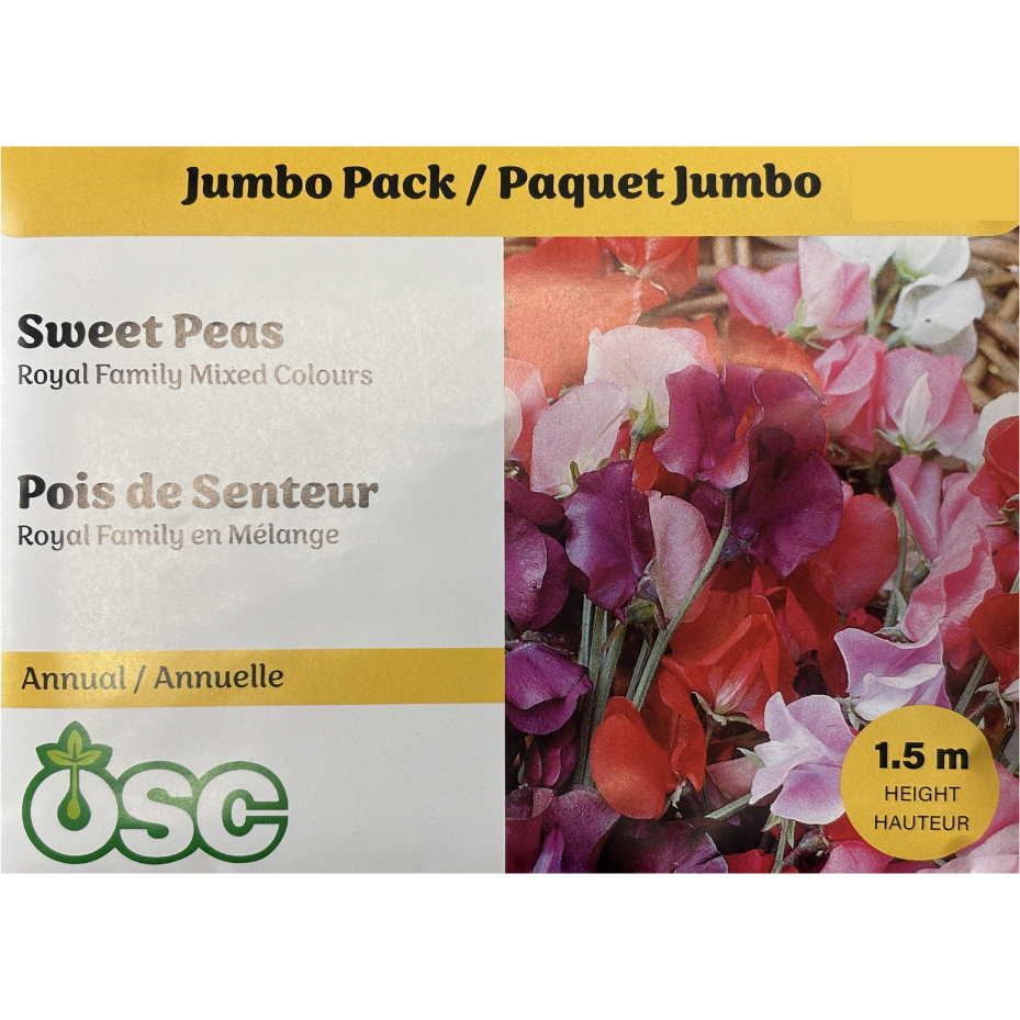 OSC Seeds Sweet Pea Royal Family Mixed Colours Pkg.