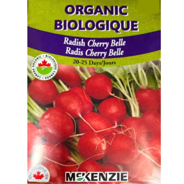 McKenzie Organic Seeds Radish Cherry Belle Pkg