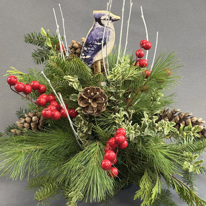 Fresh Greens Centrepiece Bluejay and Berries