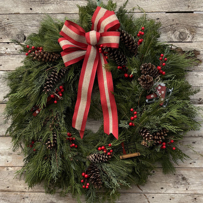 Fresh Wreath 'Winter Sports"