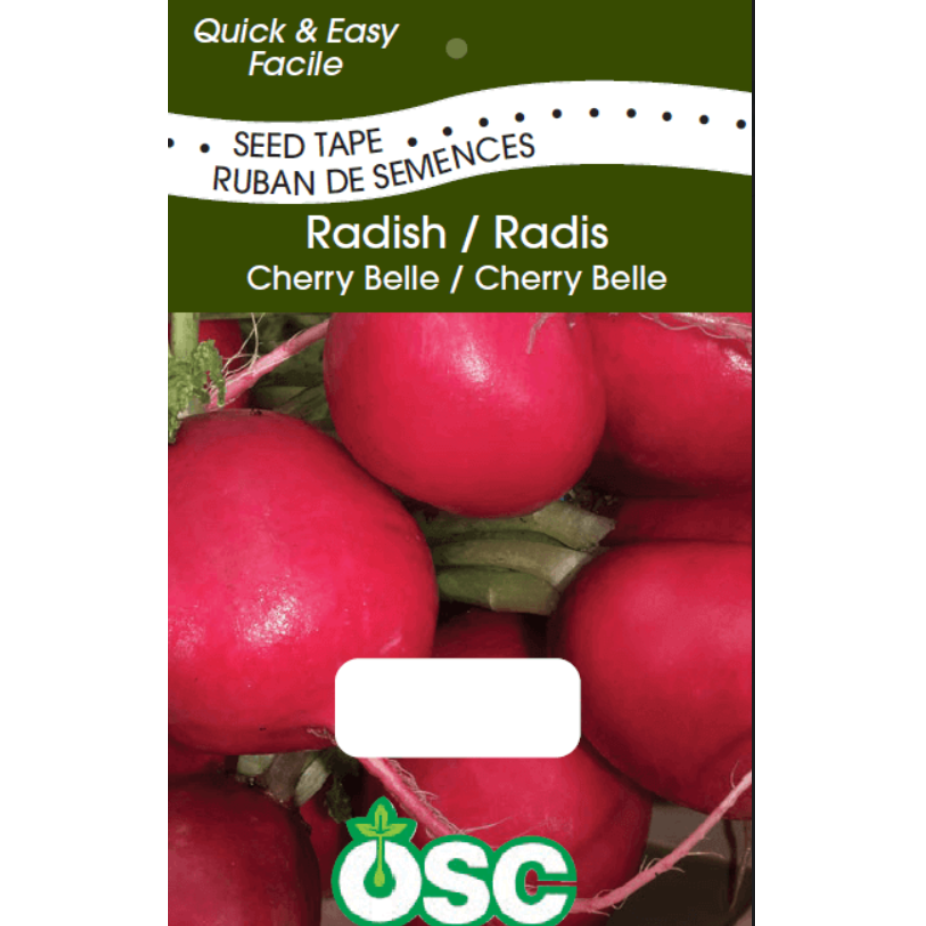 OSC Seed Tape Radish Cherry Belle Pkg.