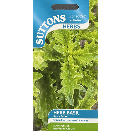 Suttons Seed Basil Spicy Sabre Pkg.