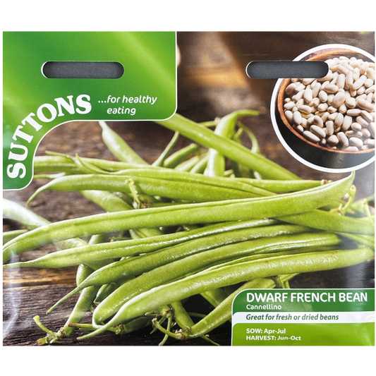 Suttons Seed Bean Cannellino Dwarf French Pkg.