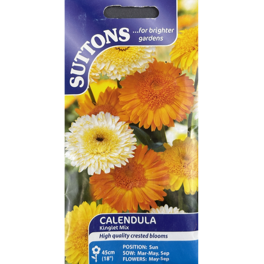Suttons Seed Calendula Kinglet Mix Pkg.