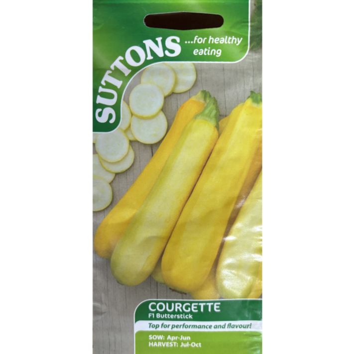 Suttons Courgette F1 Butterstick Pkg.