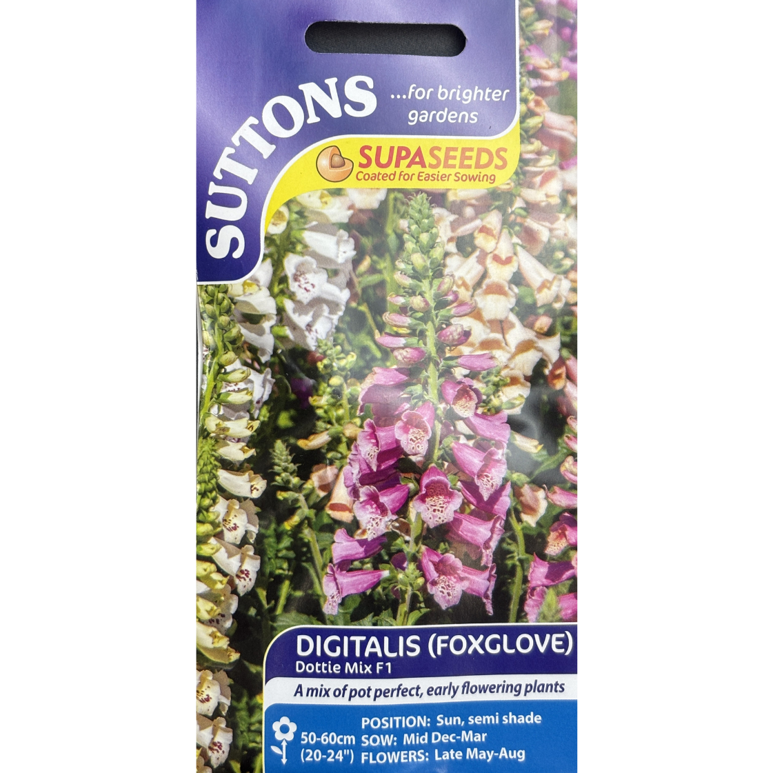 Suttons Seed Foxglove Dottie Mix F1