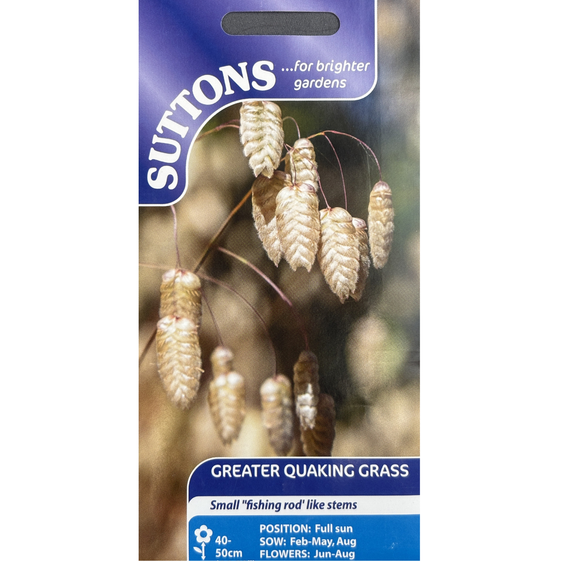 Suttons Seed Grass Greater Quaking Pkg.