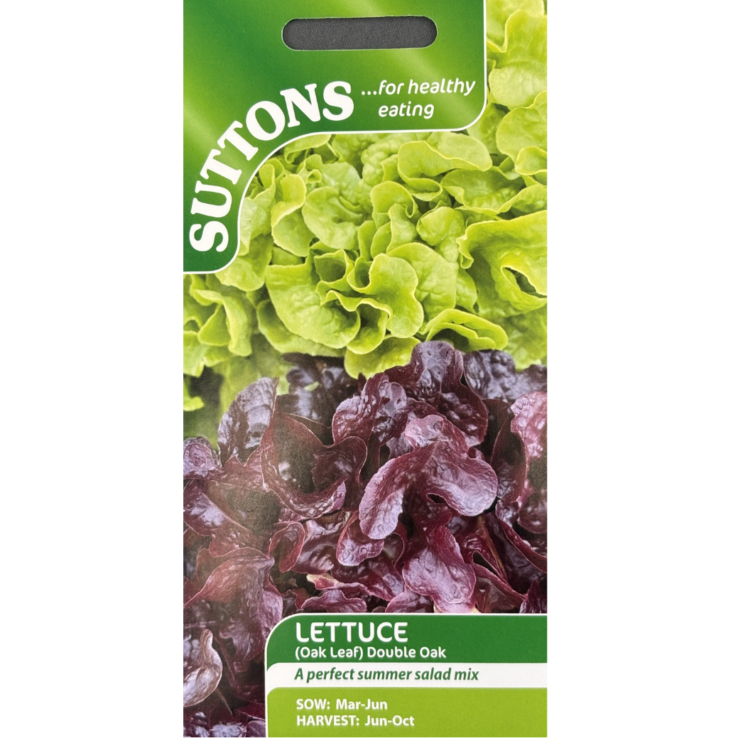 Suttons Seed Lettuce Double Oak Pkg.