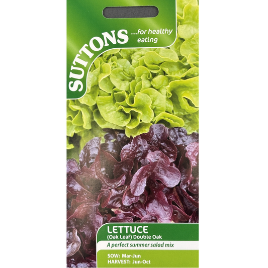 Suttons Seed Lettuce Double Oak Pkg.