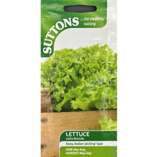 Suttons Seed Lettuce Lollo Bionda Pkg.