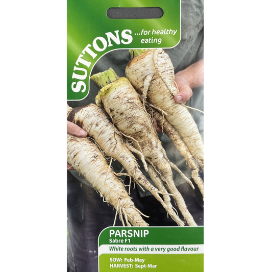 Suttons Seed Parsnip Sabre F1 Pkg.