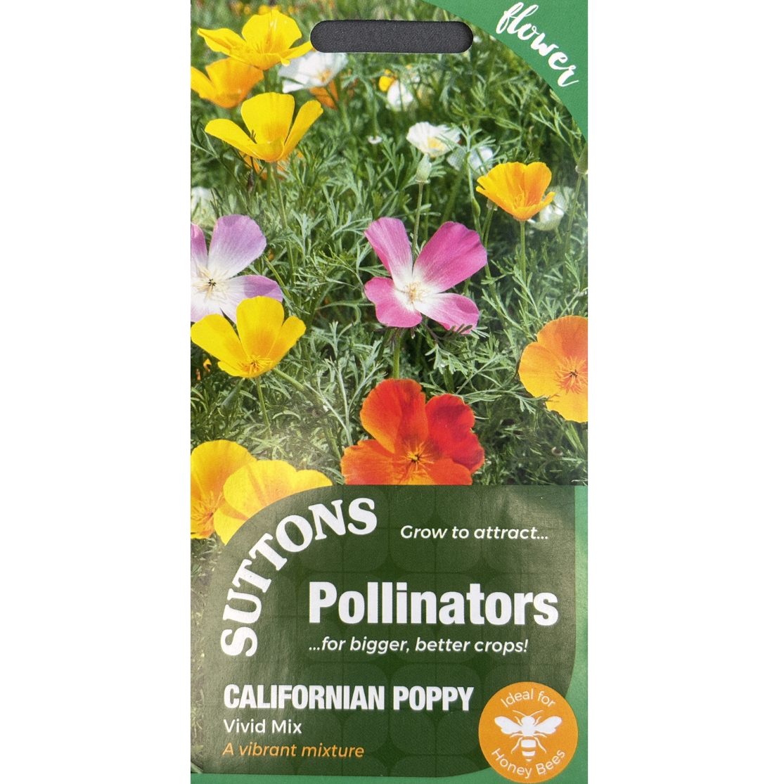 Suttons Seed Pollinators Poppy Californian Vivid Mix