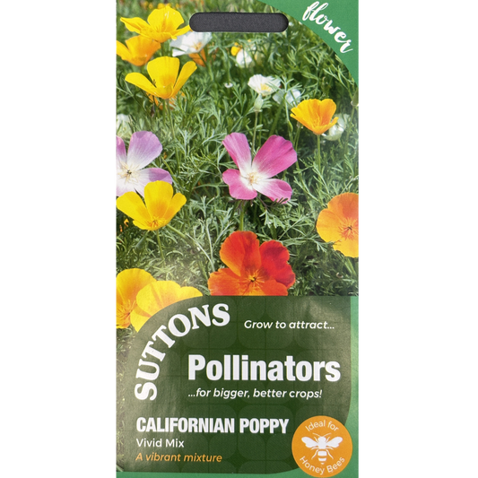 Suttons Seed Pollinators Poppy Californian Vivid Mix